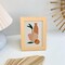 5x7 Picture Frame, 4 Pack Plastic 5x7 inch Wood Grain Picture Frames